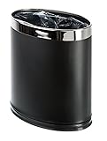 Brelso 'Invisi-Overlap' Metal Trash Can, Open Top