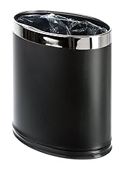 Brelso 'Invisi-Overlap' Metal Trash Can, Open Top