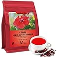 FullChea- Hibiscus Flowers, 4oz/114g, Cut & Sifted - Dried Hibiscus Tea Loose Leaf - Flor de Jamaica - Non-GMO - Caffeine-free - Support Digestion