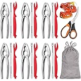 Hiware 19-piece Seafood Tools Set includes 6 Crab Crackers, 6 Lobster Shellers, 6 Crab Leg Forks/Picks and 1 Seafood Scissors