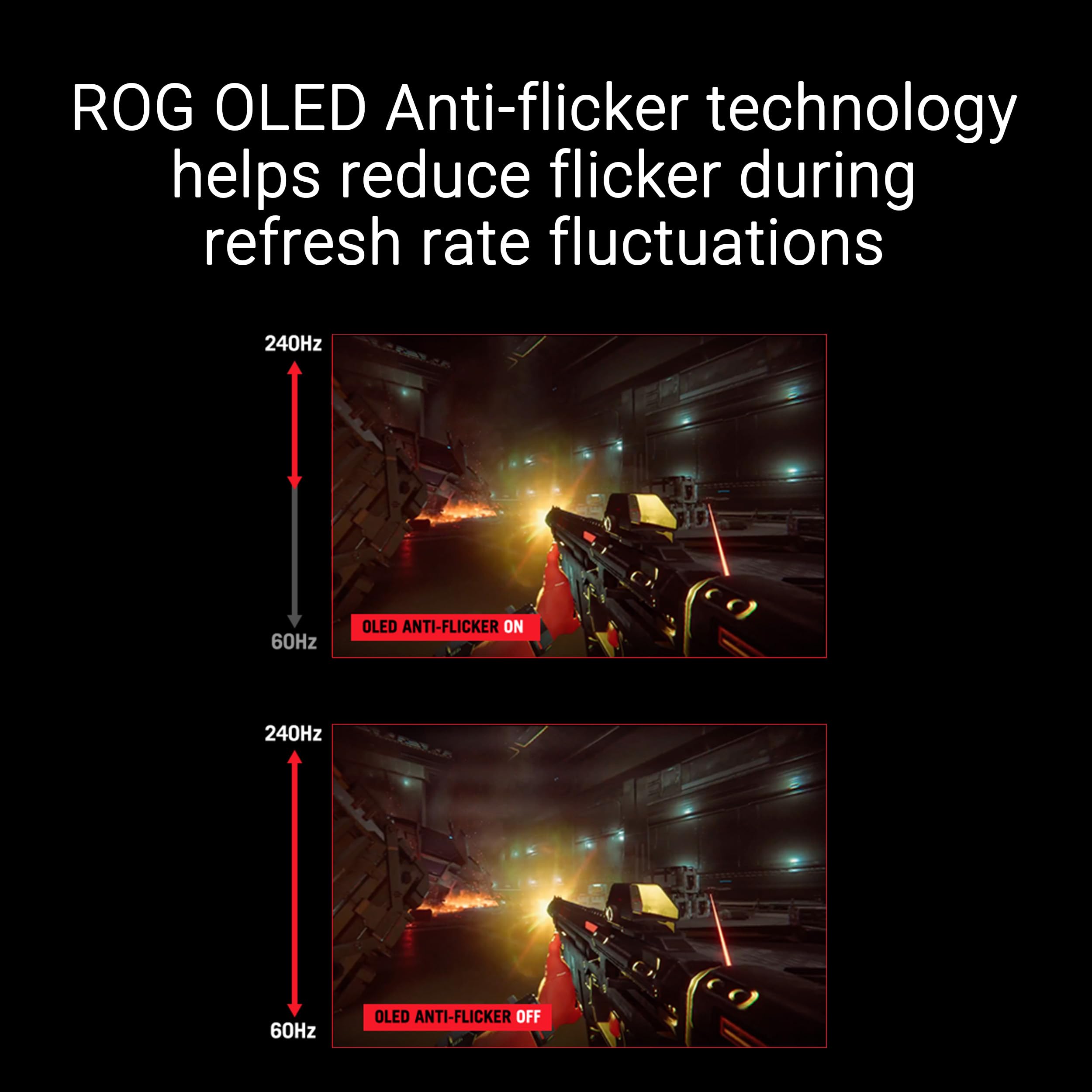 ASUS ROG Swift 27” (26.5” viewable) 1440P OLED DSC Gaming Monitor (PG27AQDM-R) - QHD (2560x1440) 240Hz, 0.03ms, G-SYNC Compatible, 99% DCI-P3, True 10-bit, Monitor Arm Included, 3 yr Warranty