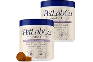 PetLab Co. Probiotics for Dogs, Support Gut Health, Occasional Diarrhea, Digestive Health & Seasonal Allergies - Salmon Flavor - Packaging May Vary - 30 Soft Chews Pack of 2