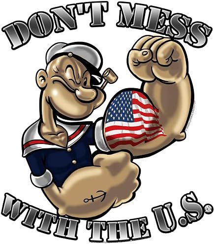 13 Cm X 8,1 Cm Cartoon Popeye The Sailor Aufkleber Motorrad Aufkleber
