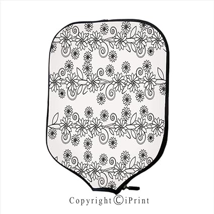 Premium Neoprene Material,Soft,Thick Enough Protector Pickleball Paddle Cover,Coloring Book for