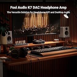 Fosi Audio K7 DAC Headphone Amp, Desktop USB C