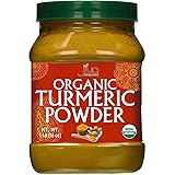 Organic Turmeric Powder 1 Pound Jar by Jiva Organics - 100% Raw with Curcumin from India - Lab Tested, BPA Free