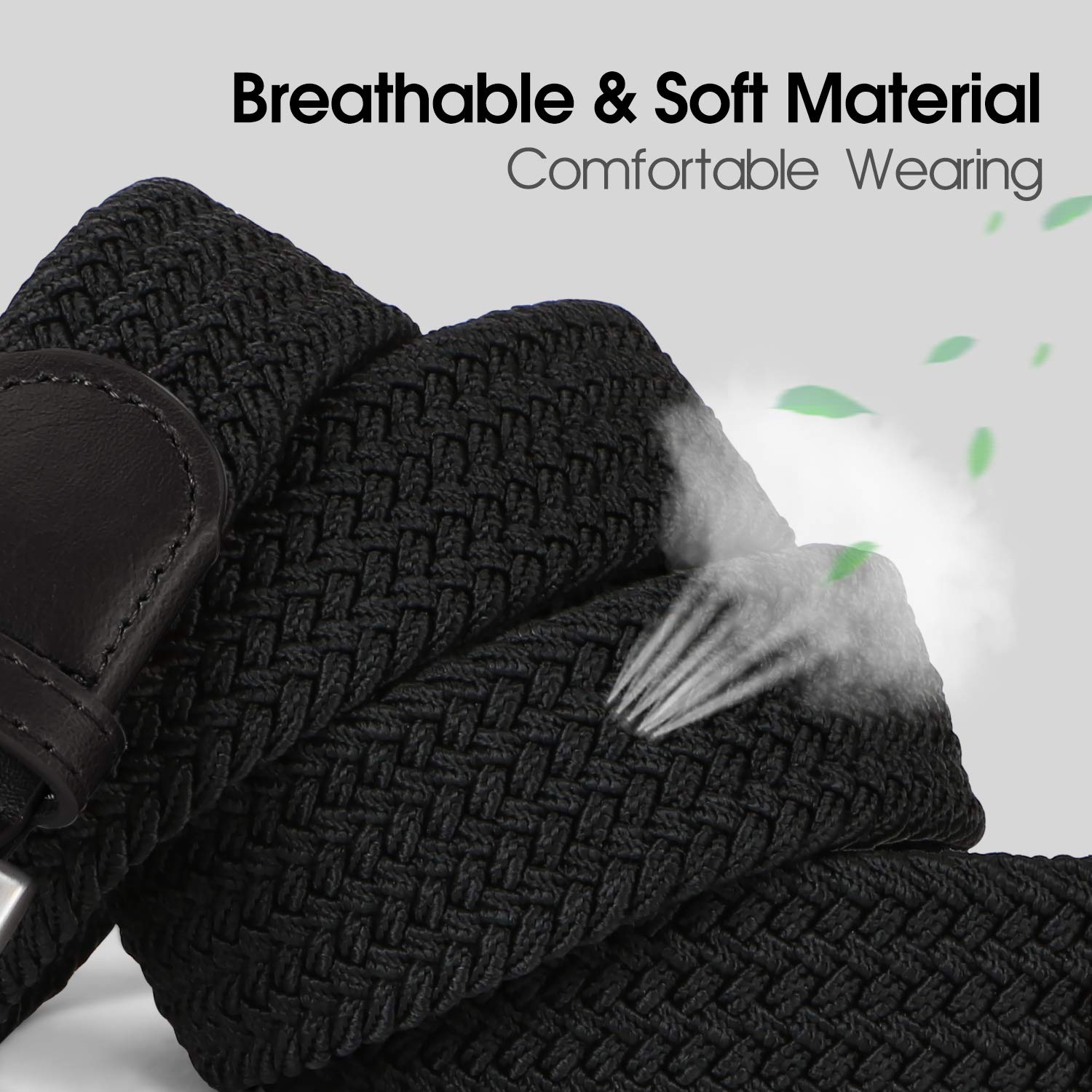 JasGood Geflochtene elastische Gürtel für Herren/Damen/Junior, Canvas Stretchgewebe gewebt Stretch mehrfarbige geflochtene Gürtel