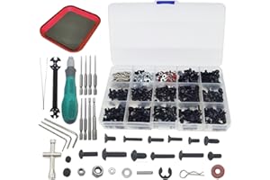 HIENOLELU 535PCS RC Screws Kit and RC Screwdrivers Hex Nut Socket Set,RC Repair Tool for Traxxas Axial Arrma HSP HPI Redcat Losi RC4WD 1/8 1/10 1/12 1/16 RC Car Truck Crawler (Red)