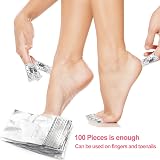 Qufiiry 100 Pcs Nail Foil Remover Wraps with Pre-attached Cotton Pads 9x6.5cm view 6