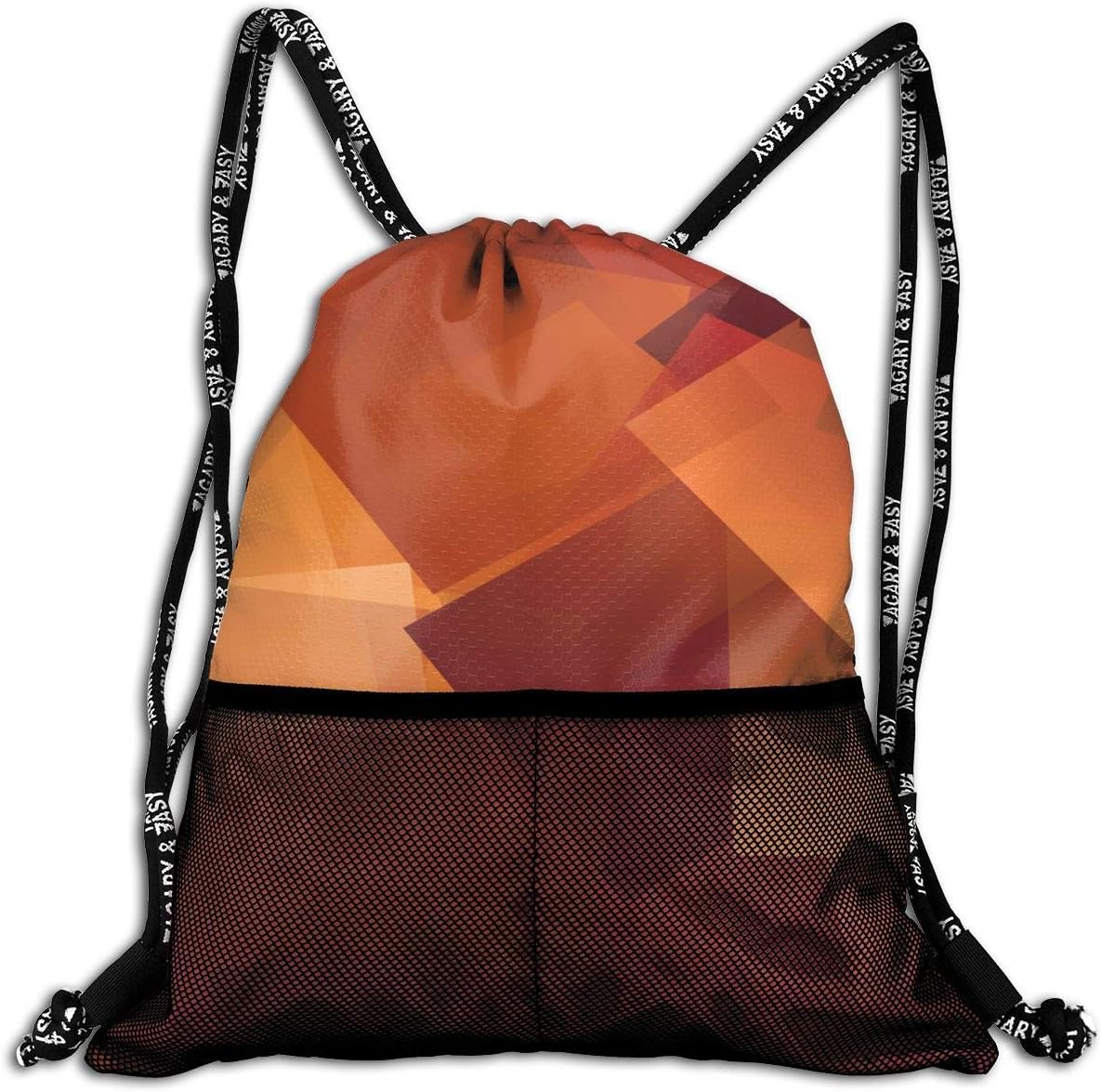 KLYDH Pineapple and Watermelon Fruit Themed Large Capacity Drawstring Bag Backpack Bundle Backpack