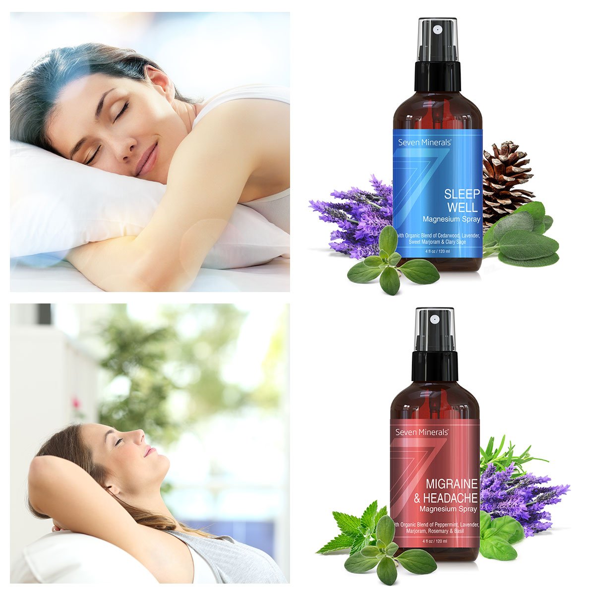 Seven Minerals Head Harmony Gift Set Relaxing Gifts Pack with Two