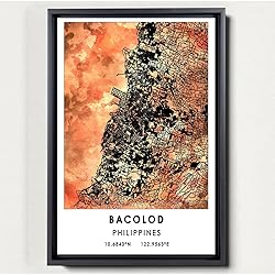 Bacolod Map Poster, Philippines Map Art Poster, Map