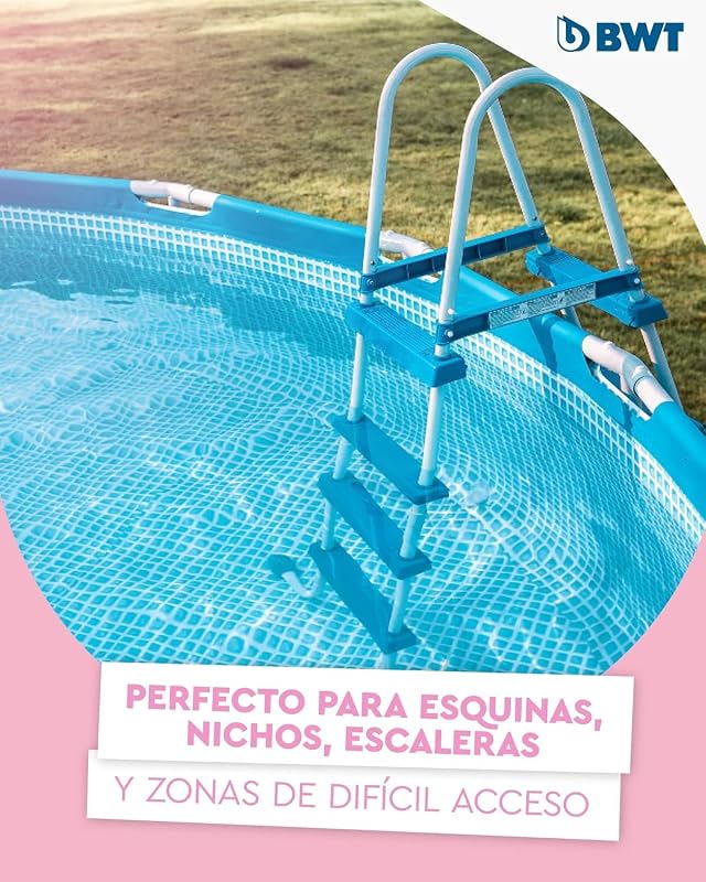 Aspirador de Piscinas BWT BC30 Incl. pértiga telescópica | Limpieza eficaz de Piscinas de hasta 15 m³ | Funcionamiento sin Cable