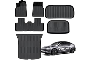 AUXKO All Weather Floor Mats for 2025+ Tesla New Model Y Juniper Standard/Premium/Performance Floor mats Cargo Mat*3 Car Mats Set TPE Liners Accessories All Season Guard Odorless Mats