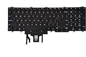 KBRPARTS Replacement Keyboard for Dell Latitude 5500 5501 5510 5511, Precision 3540 3541 3550 3551 Series Laptop with Backlit with Pointer US Layout P/N: 0MMH7V NSK-EX0BC PK132FA1B00