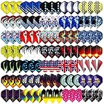 L.E.D STEP 20 Sets/24 Sets/35 Sets Standard Dart Flights Professional Durable Metal Dart Tips Set and PET Darts Flights,Wholesale Nylon Dart Flights Sets (60Pieces/72 Pieces/105 Pieces)