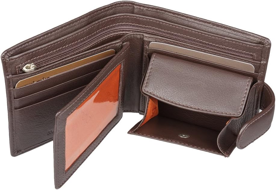 Mala Leather Mens Brown Wallet Origin Wallets RFID 8 Card Slots Coin Pocket 127