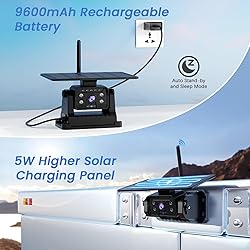 Magnetic Solar Wireless Backup Camera for Truck, 5
