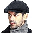 Fashion Men’s Classic Newsboy Gatsby Hat Blend Wool Vintage Flat Ivy Cabbie Cap Boyfriend Gifts(Medium/Large/X-Large)