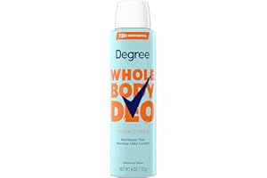 Degree Women Whole Body Deodorant Spray, Fresh Citrus Scent, Aluminum Free 72H Odor Protection 4 oz