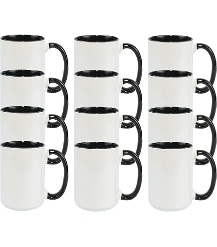 HomeVss 15oz Color Changeable Sublimation Mug 3 Assorted Colors Of Black, Blue And Red, Packed In White Box, Case Of 6