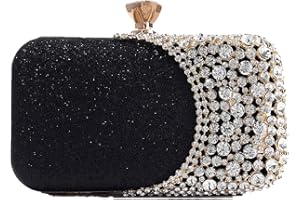 Crystal Women Evening Clutch Rhinestone Bag Bling Purse Glitter Radiant Shouder bag for Christmas Bridal Wedding Party