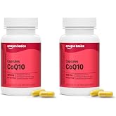 Amazon Basics CoQ10 100 mg, Vegan, Normal Energy Production, Supports Cardiovascular Health, 2 Month Supply, 60 Capsules (Pack of 2) (Previously Amazon Elements)