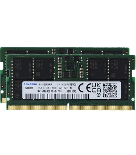 Samsung 16GB (1x16GB) DDR5 6400MHz PC5-51200 CSODIMM Clocked