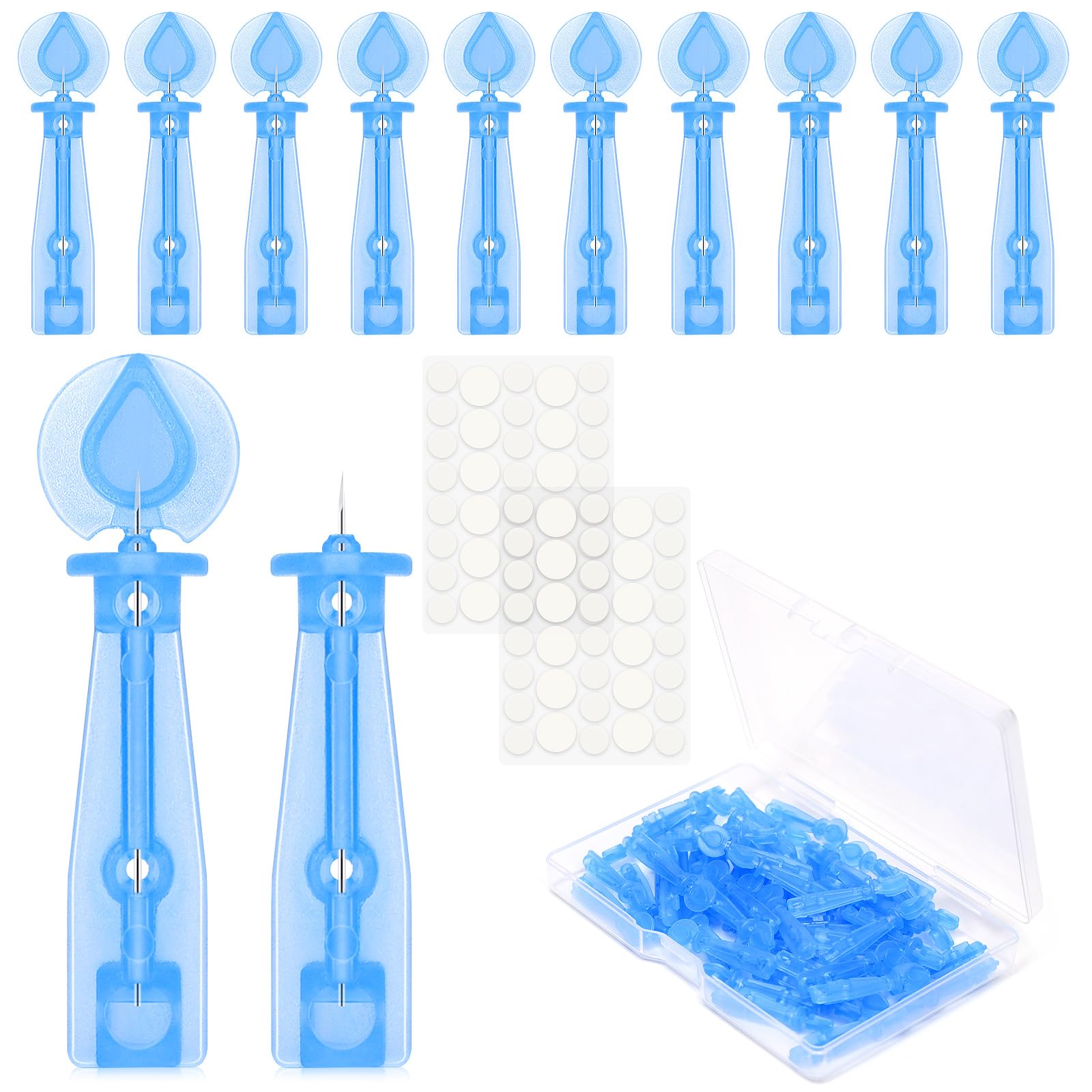 Photo 1 of ***MISSING PIECES*** 50PCS Disposable Acne Needle & 72 Dots Pimple Stickers - Ultrafine Pimple Popper Needle