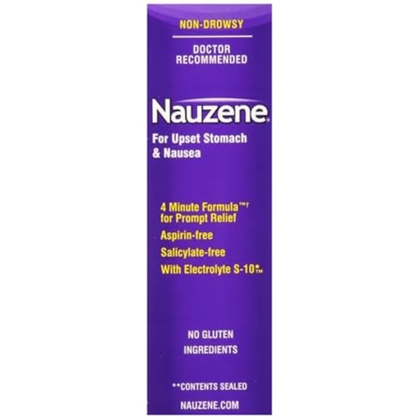 NAUZENE NON-DROWSY UPSET STOMACH & NAUSEA RELIEF CHEWABLE TABLETS – FAST-ACTING RELIEF IN 4 MINUTES – DOCTOR RECOMMENDED – WILD CHERRY FLAVOR, 42 CT