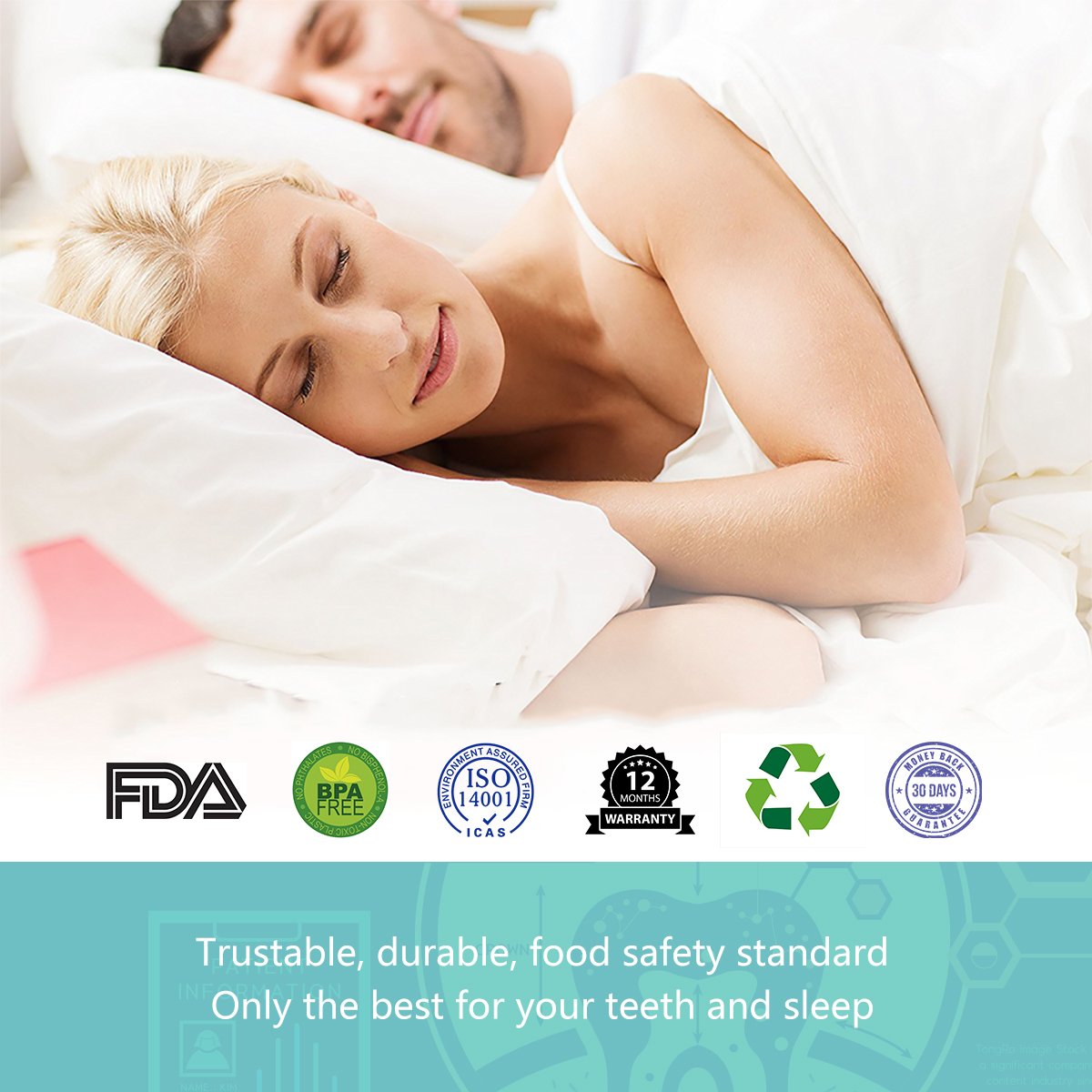 Custom Night Guard Upper Lower Dental TMJ Mouth Guards For Stop Teeth Grinding Bruxism