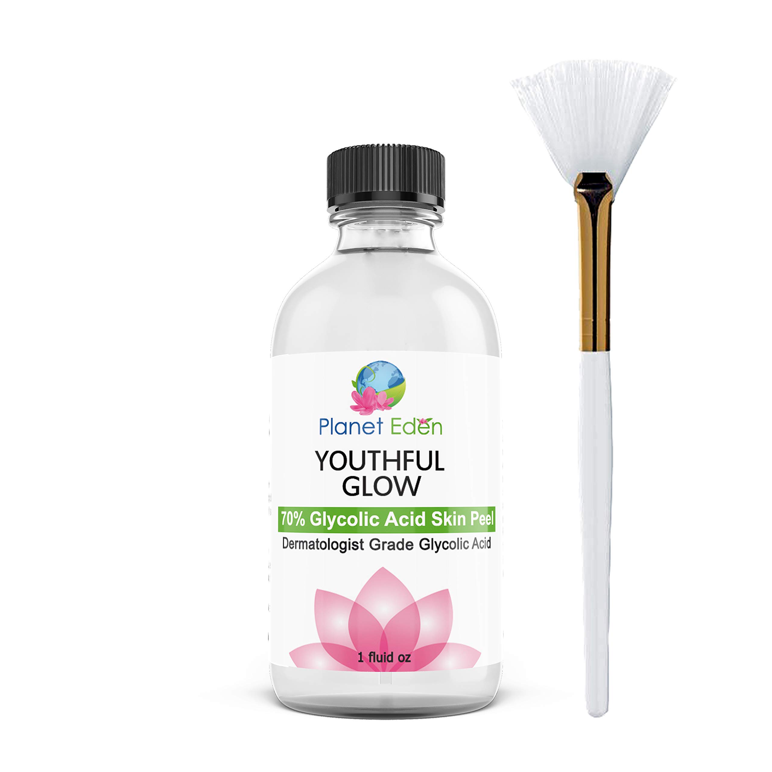 Eden 70 Glycolic Acid Skin Chemical Peel Kit with Treatment Fan