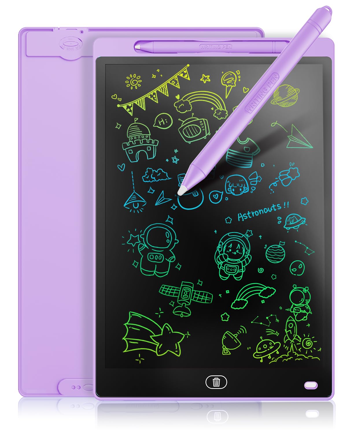 Genialba 8.5 inch LCD Writing Tablet Colorful Screen Drawing Board Toddler Toys Learning Educational Gifts for Birthday Christmas 3 4 5 6 Year Old Boys Girls (Purple)