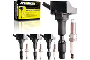 MOAUTO Set of 4 Ignition Coils Pack UF764 27300-2GGA0 & 4 PCS Iridium Spark Plugs Compatible with Hyundai Sonata Santa Fe Tucson Kia Optima Sorento Sportage 2.0L 2.4L L4