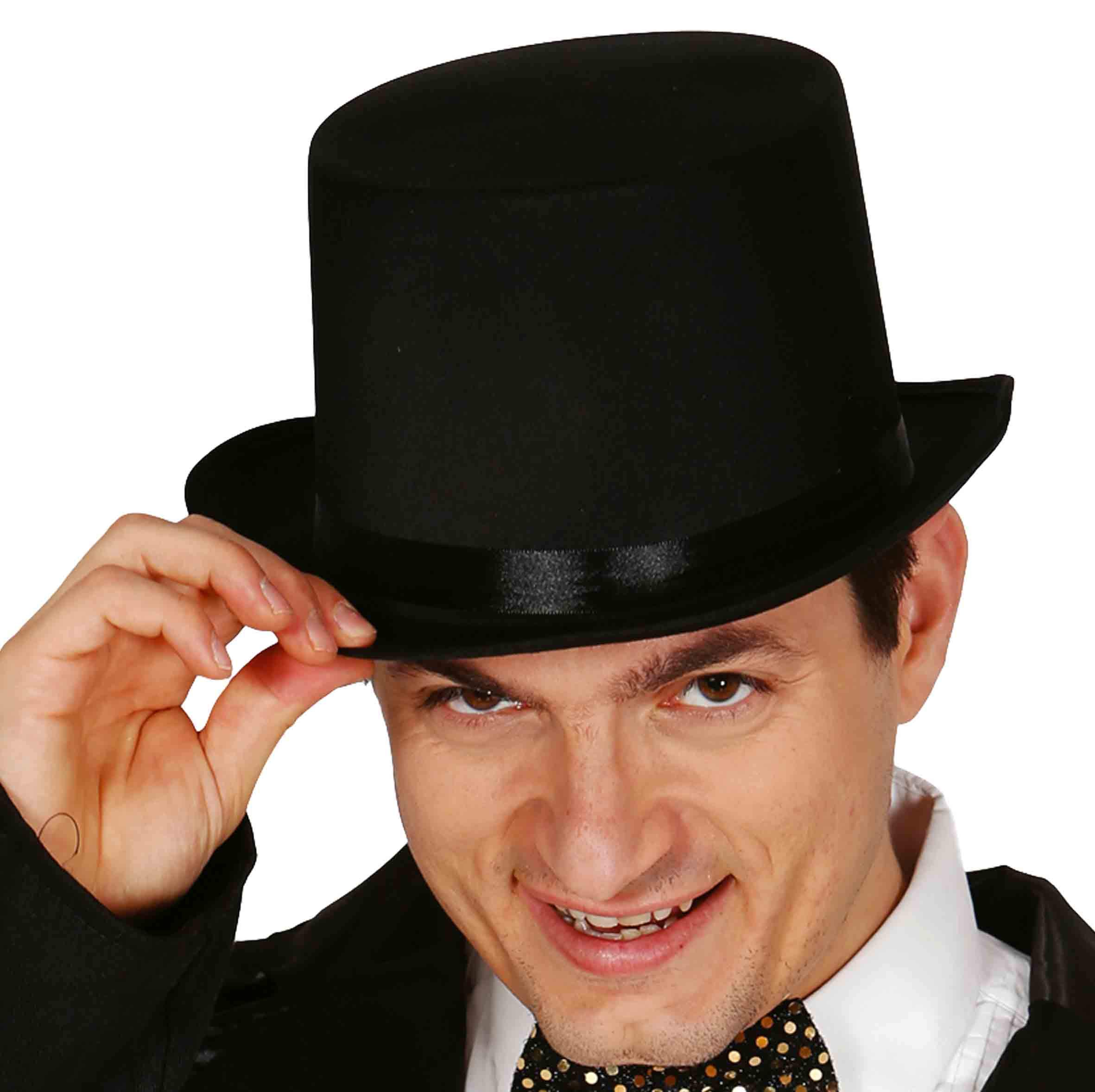 Guirca Fiestas GUI13353 - Black Satin Pot Hat, Adult