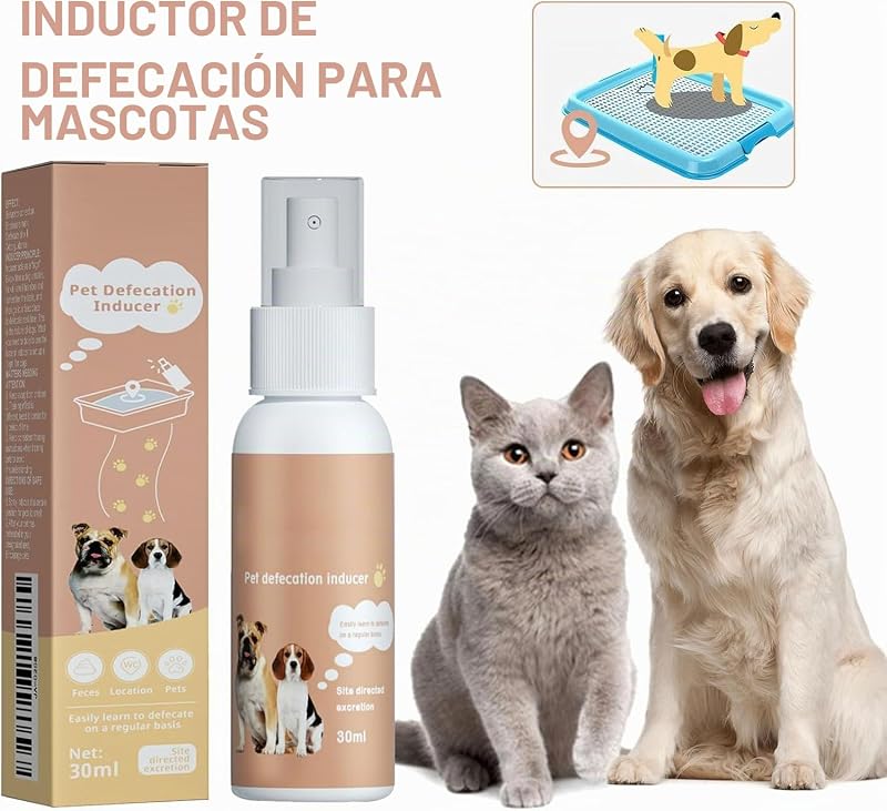 Spray de defecação para treino, para necessidades de animais, ajuda para treino de animais, indutor de defecação para várias raças