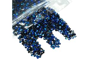 qiipii 3000PCS 5mm Sapphire Blue AB Resin Rhinestones for Crafts Flatback Jelly Rhinestones Bulk SS20 Non-Hotfix Dark Blue AB Stones Diamonds Crystals Gems for Mugs Tumblers Bottles Cups DIY Crafts