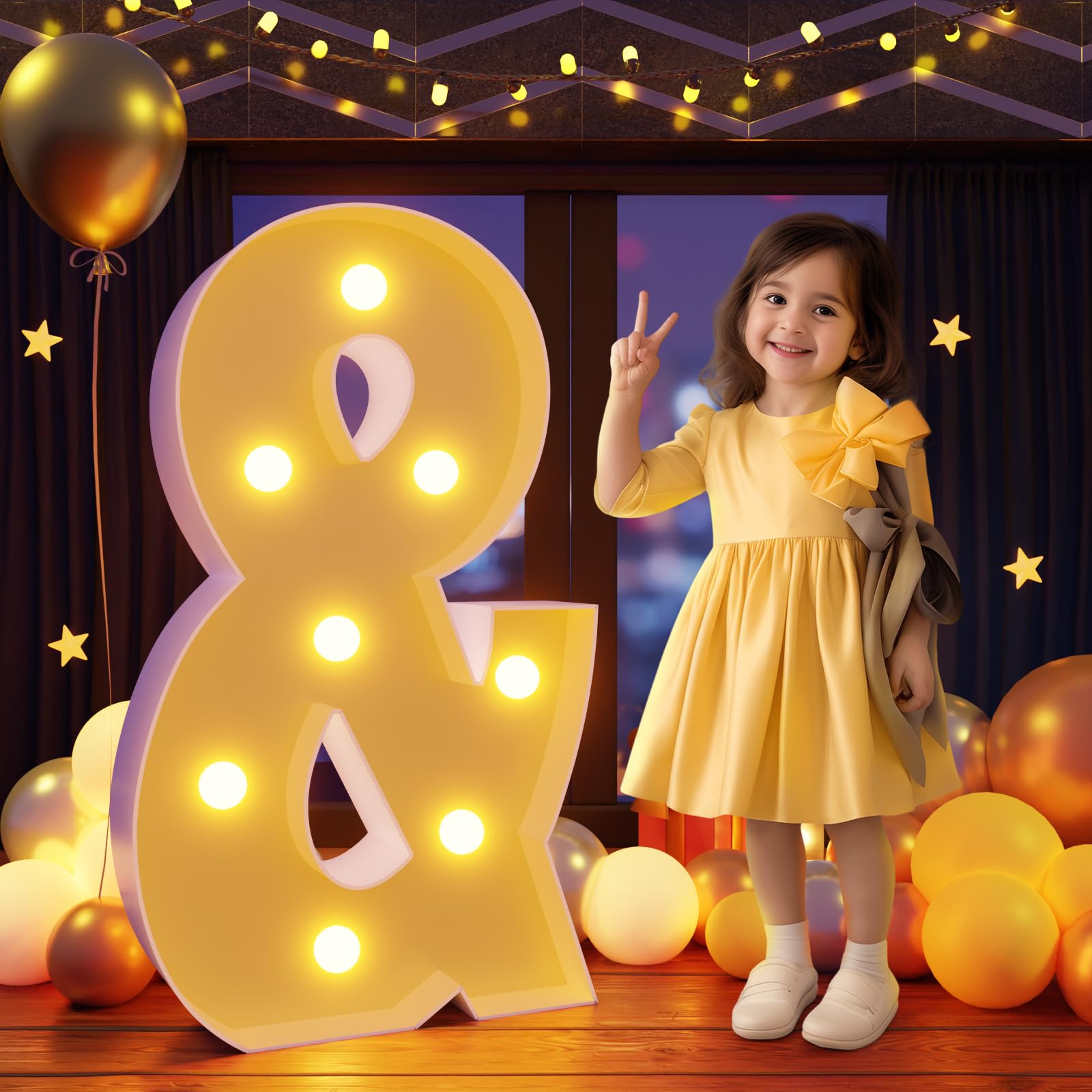 Photo 1 of Marquee Letters 3 Feet Tall Large Light Up Letters & Wedding Mr and Mrs Sign Marry Me Engagement Party Decor Yellow Light Birthday Decorations Balloon Arch Kit Foam Sign &