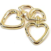 VersaKits 8 Pcs Heart Keychain Clasps Heavy Duty Swivel Lobster Push Gate Snap Hooks Charms Trigger Clips