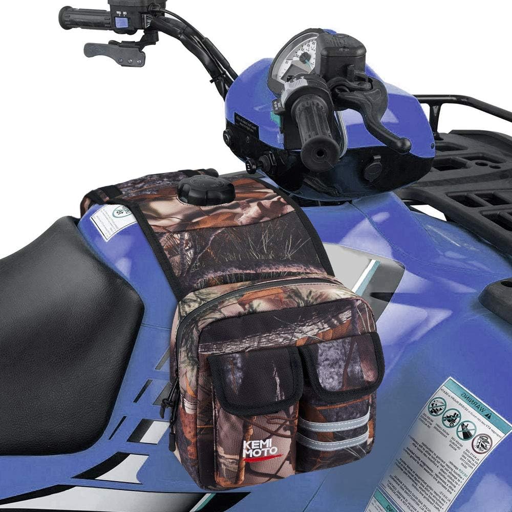 kemimoto ATV Tank Bag Waterproof W/Cooler Motorcycle Saddle Bag Compatible with Sportsman Scrambler Foreman Rancher Snowmobile Bicycle: Automotive