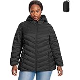 HHE Plus Size Women Puffer Jacket 1X-6X Water-Resistant Packable Lightweight Winter Coat(Exclusively for Plus Size)