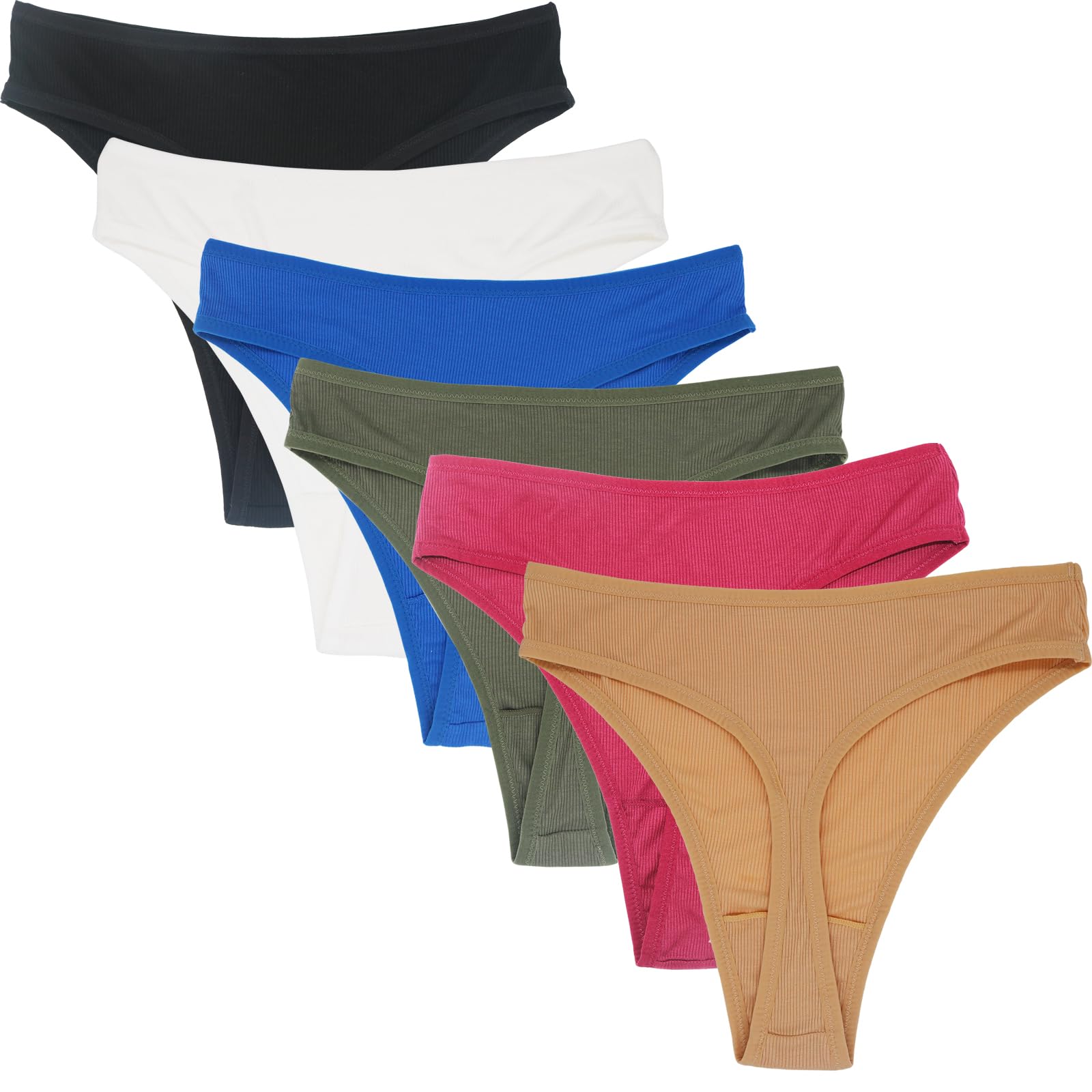 Photo 1 of Yuamose High Waist Cotton Thongs For Women Plus Size Women C-Section Recovery Underwear Maternity Panties Pack 6 Size XXL