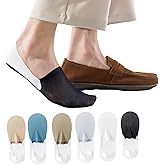 HUANSHA 6 Pack Thin No Show Socks For Men, Non Slip Low Cut Sock, Invisible Liner Socks Size 6-9, 10-13