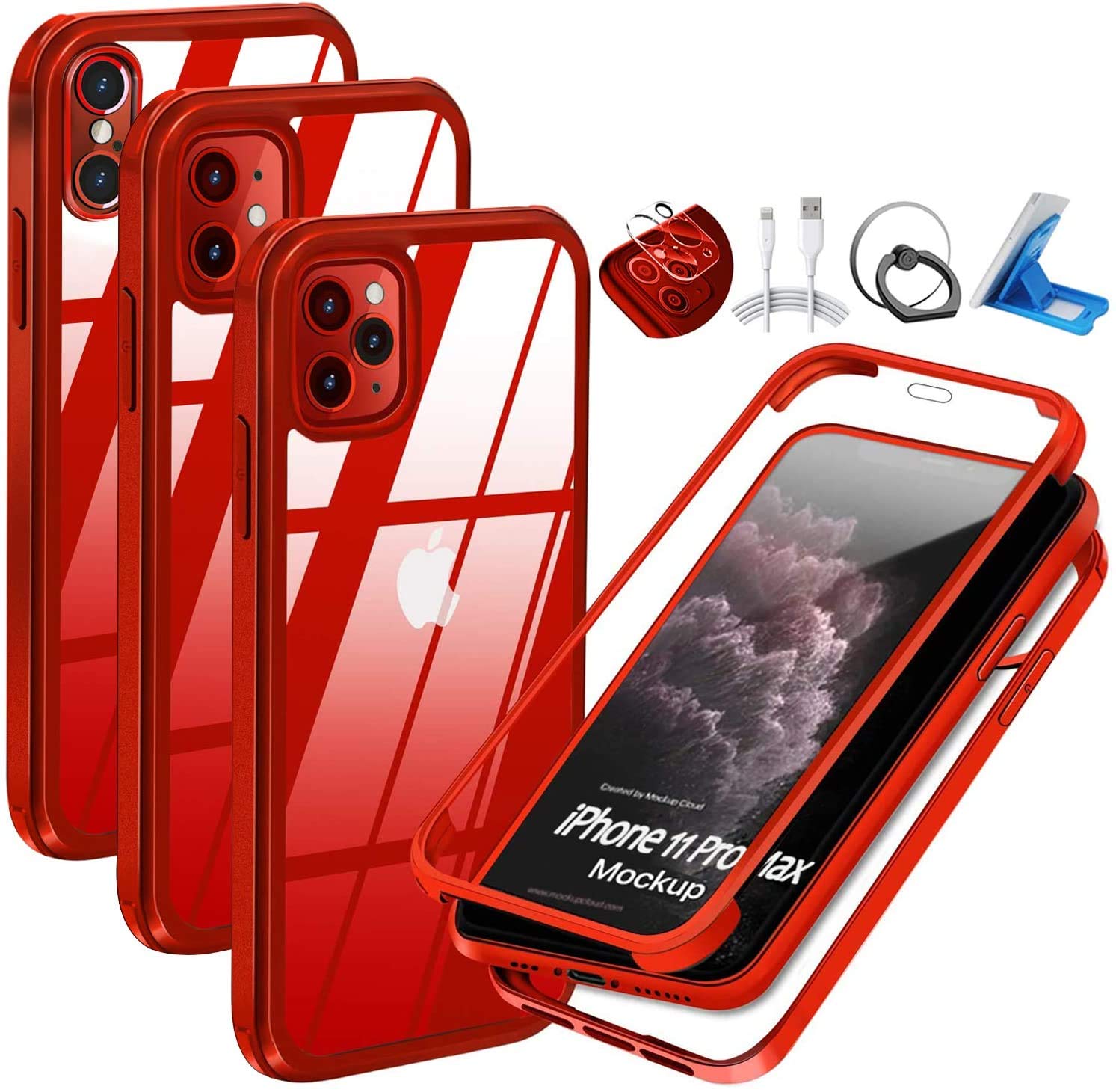 UBUNU iPhone Xs Max Case with Screen Protector [Built-in 9H Hard Tempered  Glass], for Magsafe 360 Full Body Protection, Clear Protective iPhone Xs Max