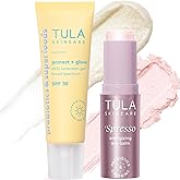 TULA Skin Care Pink 'Spresso Energizing Eye Balm 0.35 oz + Protect + Glow Daily Sunscreen 3.7 oz, 2 Piece Set