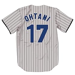 HOPSHION 17 Stripes Baseball Jersey Short Sleeve