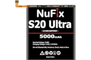 NuFix Battery Replacement for Samsung S20 Ultra 5000mAh Compatible Replacement Battery Kit EB-BG988ABY (Single)