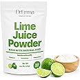 DrEmma - Lime Juice Powder - Organic Limes - Hand Picked, Energy, Water Enhancer, Food, Beverages, Cooking, Baking, Cocktails, Vitamins, Electrolytes Hydration, Dehydrated, Zesty Lime Flavor (10.6 Oz)