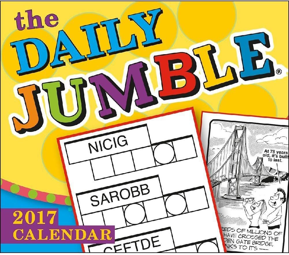2017 the DAILY JUMBLE BOX/Desk calendar