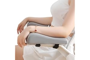 Eiury Memory Foam Armrest Pads - Experience Ultimate Memory Comfort for Office, Gaming, and More (2-Pack) - Grey